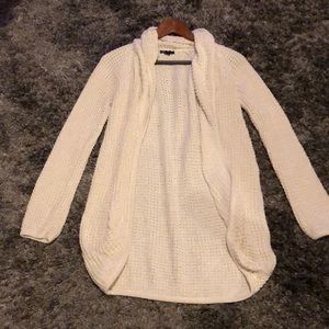 Cream colored sparkly silver sweater